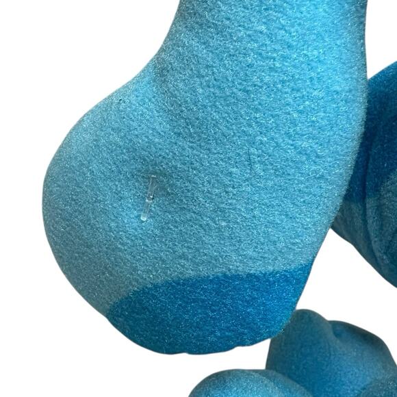 VTG 90s Blues Clues Pose-A-Blue 8" Plush Blue PBS Tyco 1997 Stuffed Animal Dog - Picture 11 of 16